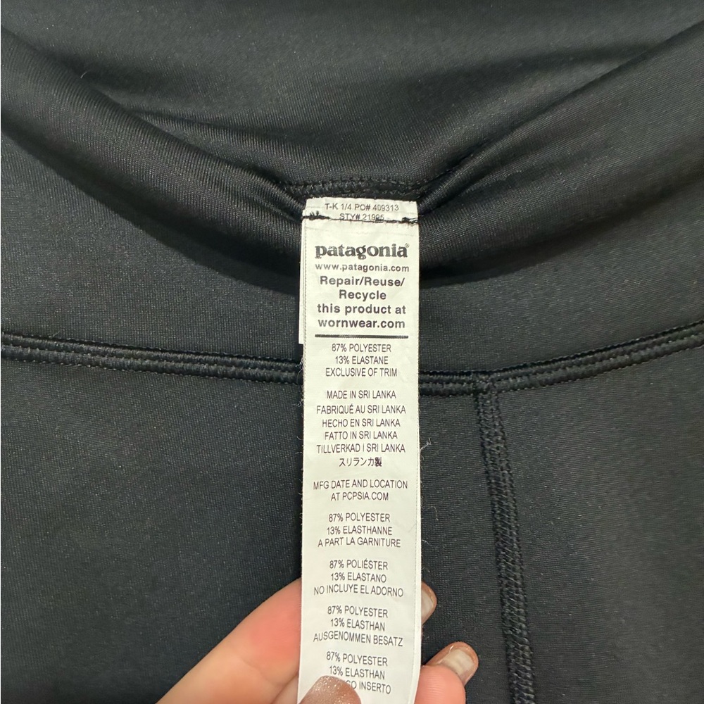 Patagonia Black Pack Out Leggings Size S - Picture 5 of 7